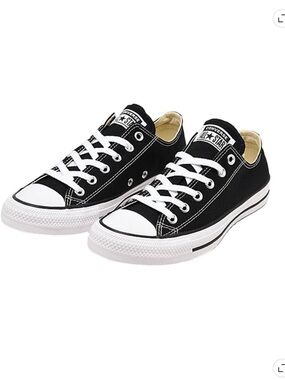 CONVERSE All-Star Kids Black & White Low-Top Canvas Sneakers